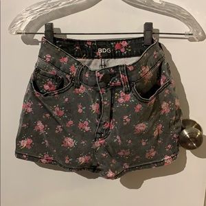 floral jean shorts